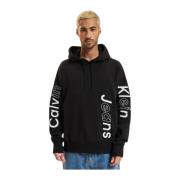 Geborduurde logo hoodie Calvin Klein , Black , Heren