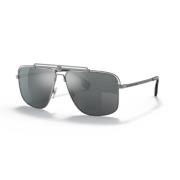 Gedurfde Aviator Zonnebril Versace , Gray , Heren