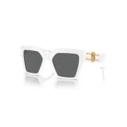 Gedurfde vierkante zonnebril Versace , White , Dames