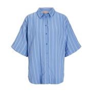Muslin Shirt Silver Lake Blue/White Jack & Jones , Blue , Dames