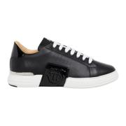 Hexagon Lo-Top Sneakers Effen Vetersluiting Philipp Plein , Black , He...