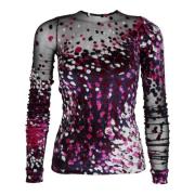 Fuchsia Crew Neck Jersey Top Lanvin , Multicolor , Dames