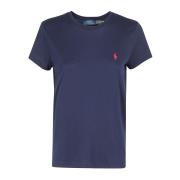 Casual Katoenen T-shirt Ralph Lauren , Blue , Dames