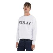 Hoodie Replay , White , Heren