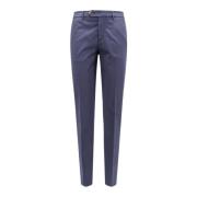 Stretch katoenen broek rits knoopsluiting Brunello Cucinelli , Blue , ...