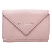 Pre-owned Leather wallets Balenciaga Vintage , Pink , Dames