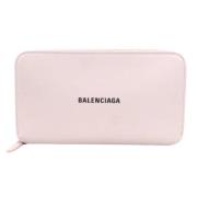 Pre-owned Leather wallets Balenciaga Vintage , Pink , Unisex