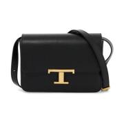 Tijdloze T Schoudertas met Riem Tod's , Black , Dames