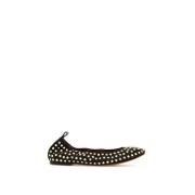 Gouden Studded Ballet Flats Lanvin , Black , Dames