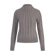 Kristalversierde Grijze Trui Ermanno Scervino , Gray , Dames