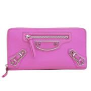 Pre-owned Leather wallets Balenciaga Vintage , Pink , Dames