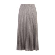 Grijze Geplooide Midi Rok Ermanno Scervino , Gray , Dames