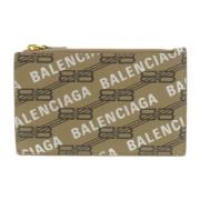 Pre-owned Leather wallets Balenciaga Vintage , Beige , Unisex