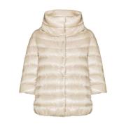 Beige Hoogglans Gewatteerde Jas Herno , Beige , Dames