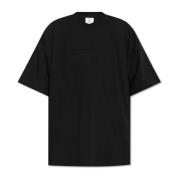 T-shirt met logo Vetements , Black , Heren