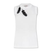 Top met applicatie Alexander McQueen , White , Dames