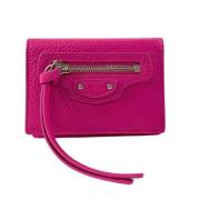 Pre-owned Leather wallets Balenciaga Vintage , Pink , Dames