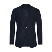 Navy Herringbone Blazer Stijlvol Comfortabel Oscar Jacobson , Blue , H...