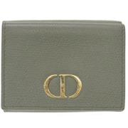 Pre-owned Leather wallets Dior Vintage , Gray , Dames