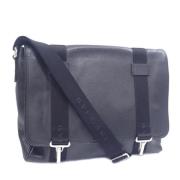 Pre-owned Leather shoulder-bags Bvlgari Vintage , Black , Heren