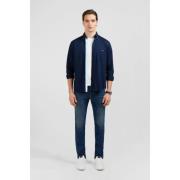 Navy Blauw Overhemd - Moderne Stijl Eden Park , Blue , Heren