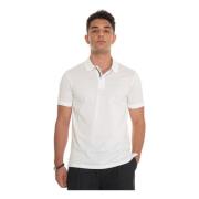 Polo shirt met halve rits Emporio Armani , White , Heren