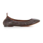 Donkerbruine Ballerina Platte Schoenen Lanvin , Brown , Dames