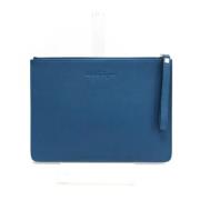 Pre-owned Leather pouches Salvatore Ferragamo Pre-owned , Blue , Dames