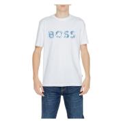 Ocean T-shirt Lente/Zomer Collectie 100% Katoen Hugo Boss , White , He...