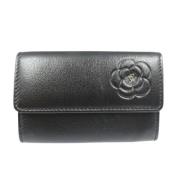 Pre-owned Leather wallets Chanel Vintage , Black , Dames