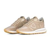 Sporty Sneaker Tropez Haute Low Philippe Model , Beige , Dames