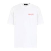 Heren T-shirt Klassieke Pasvorm Dsquared2 , White , Heren