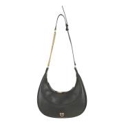 Zwarte Shopper Brioche Tas Hobo Pinko , Black , Dames