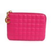 Pre-owned Leather wallets Celine Vintage , Pink , Dames