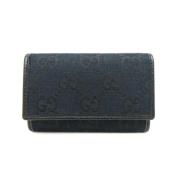 Pre-owned Leather key-holders Gucci Vintage , Black , Dames