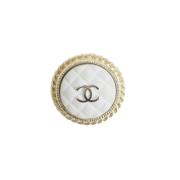 Pre-owned Metal chanel-jewelry Chanel Vintage , White , Dames