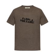 T-shirt 'Tommy' Zadig & Voltaire , Brown , Heren