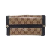 Pre-owned Fabric wallets Gucci Vintage , Brown , Dames