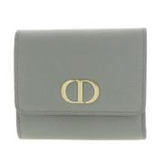 Pre-owned Leather wallets Dior Vintage , Gray , Dames