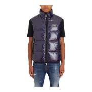 Mouwloos Ultra Lichtgewicht Gewatteerd Vest Dsquared2 , Blue , Heren