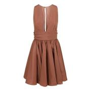 Bruine Jurken Ss24 Regular Fit Pinko , Brown , Dames