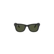 Opvouwbare Wayfarer Zonnebril Ray-Ban , Black , Heren