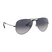 Klassieke Aviator Zonnebril Metaal Kristal Ray-Ban , Gray , Heren