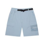 Stretch Cordura Logo Print Shorts Duvetica , Gray , Heren