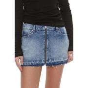 Sophie Zip Mini Rok Katoen Collectie Tommy Jeans , Blue , Dames