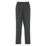 Grijze Katoenmix Elastische Taillebroek Brunello Cucinelli , Gray , Da...