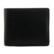 Pre-owned Leather wallets Louis Vuitton Vintage , Black , Dames