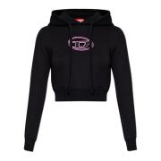 Hoodie met F-Slimmy-Hood-Od logo Diesel , Black , Dames