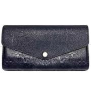 Pre-owned Leather wallets Louis Vuitton Vintage , Black , Dames