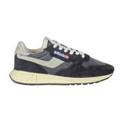 Leren en Nylon Sneakers Autry , Black , Dames